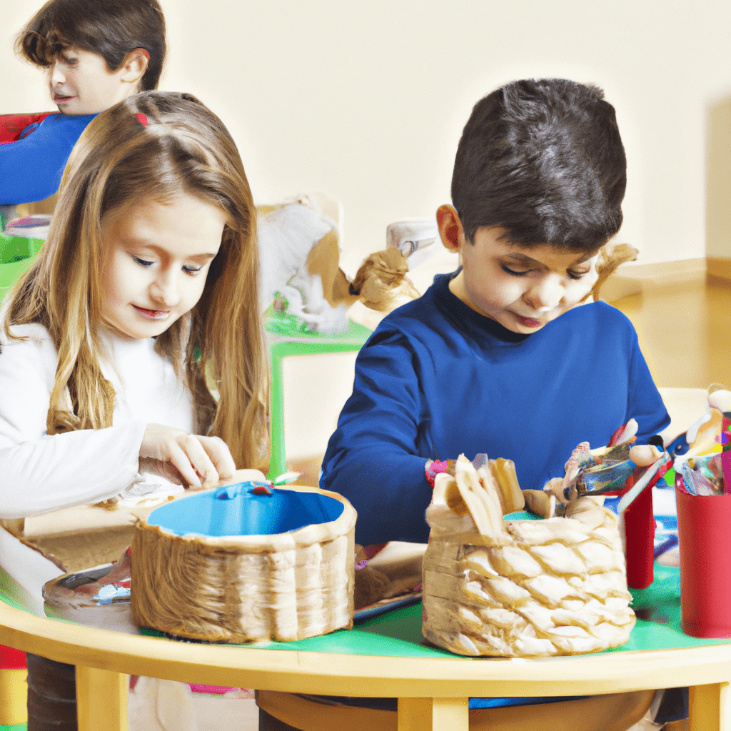 [An image of children working in a Montessori classroom, choosing their own activities and exploring materials in a prepared environment.]. Sigma 85 mm f/1.4. No text.