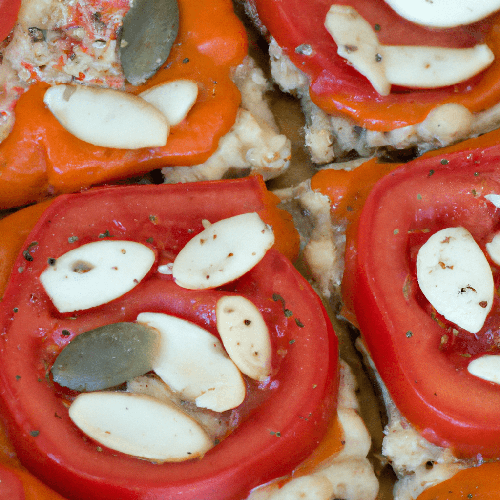2 - [Picture: Healthy and fun bread pizza with spread and vegetables]. Nikon 50mm f/1.8. No text.. Sigma 85 mm f/1.4. No text.