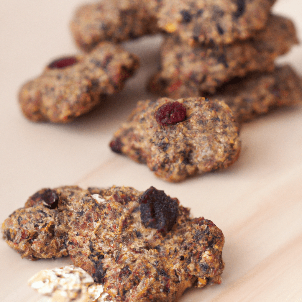 8 - [Picture: Homemade healthy oatmeal cookies with chocolate chips and dried fruits]. Canon 50mm f/1.8. No text.. Sigma 85 mm f/1.4. No text.
