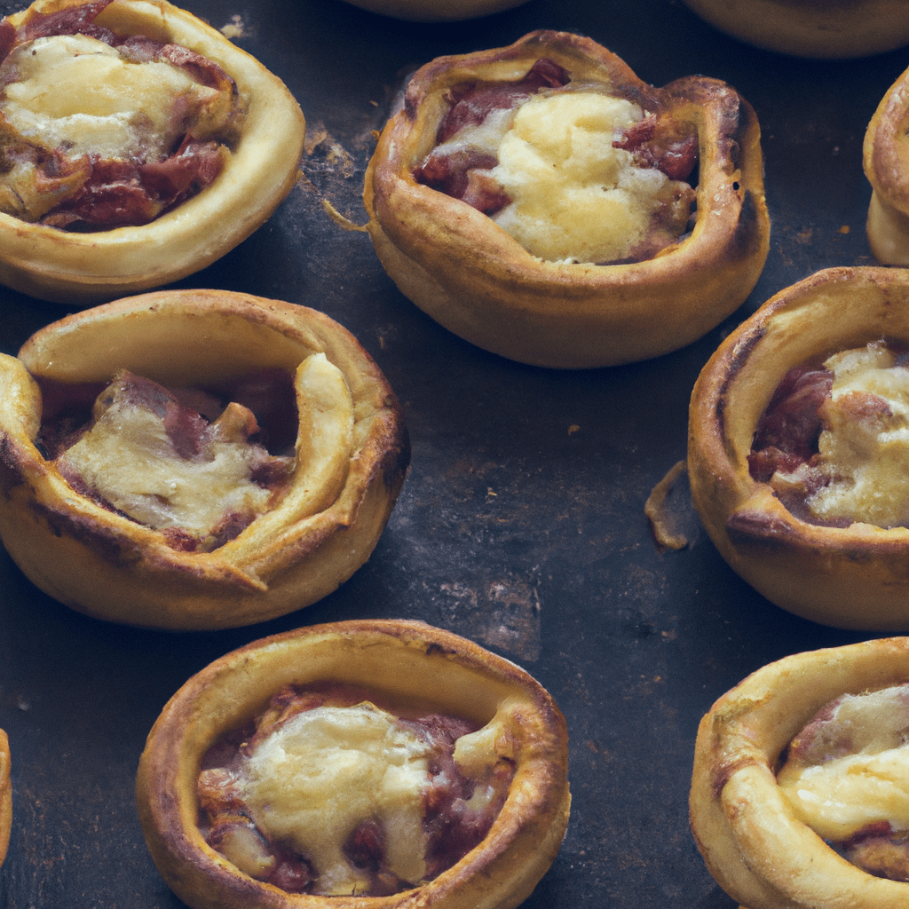 7 - [Picture: Mini pizzas]
Capture the deliciousness and creativity of these mini pizzas. Perfect for a snack on the go, these mini treats are customizable to suit everyone's tastes. Get creative with toppings like cheese, ham, and veggies. A mouthwatering option for your next family trip.. Sigma 85 mm f/1.4. No text.