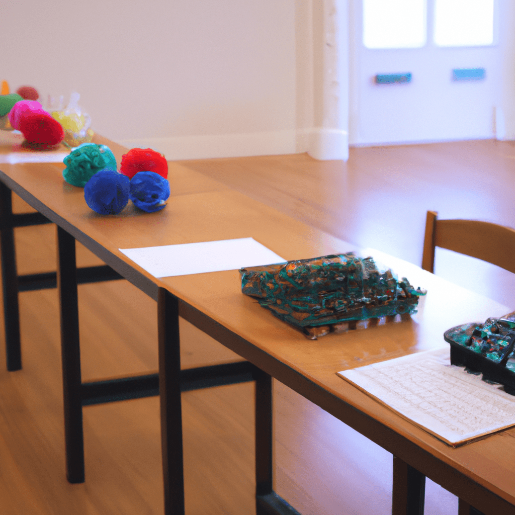 2 - A photo showcasing a Montessori classroom with children actively engaged in hands-on learning with a variety of Montessori materials.. Sigma 85 mm f/1.4. No text.