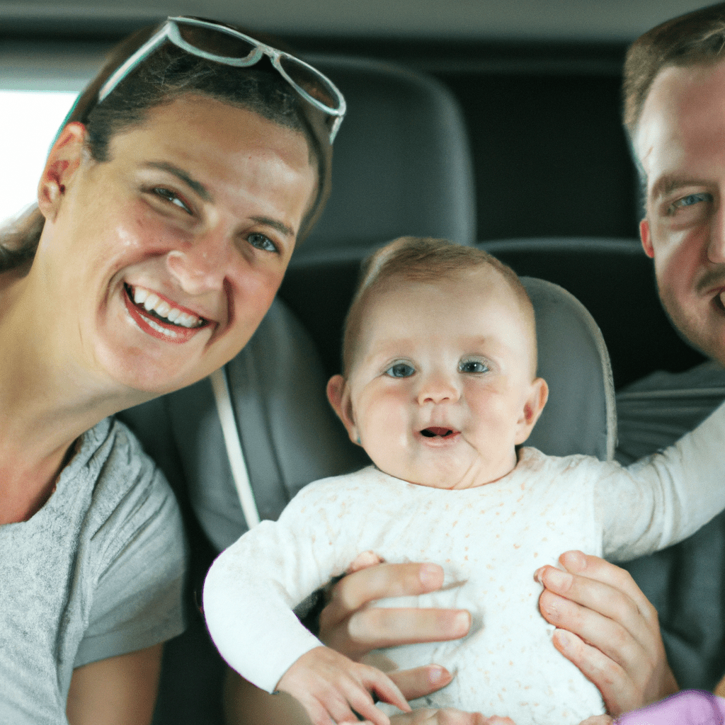 [Image: Smiling family enjoying a comfortable journey together.]. Sigma 85 mm f/1.4. No text.