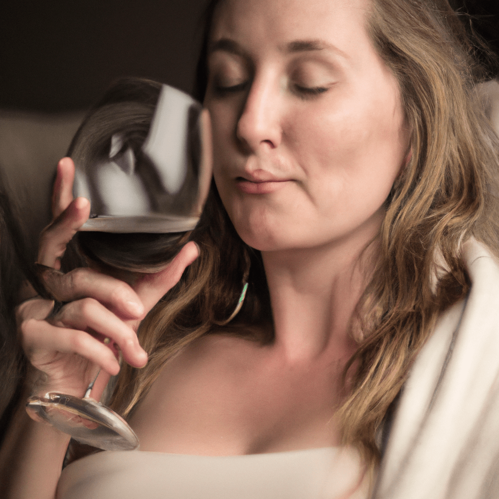 2 - [Image: A breastfeeding mother enjoying a glass of alcohol-free wine.]

