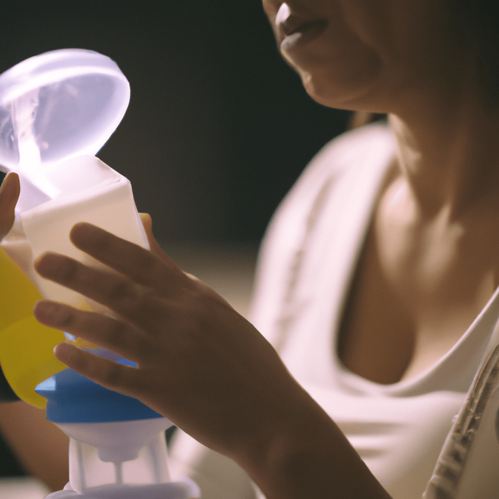 A mother using a breast pump to express milk before drinking alcohol, highlighting the importance of minimizing alcohol consumption while breastfeeding. Sigma 85 mm f/1.4. No text.. Sigma 85 mm f/1.4. No text.