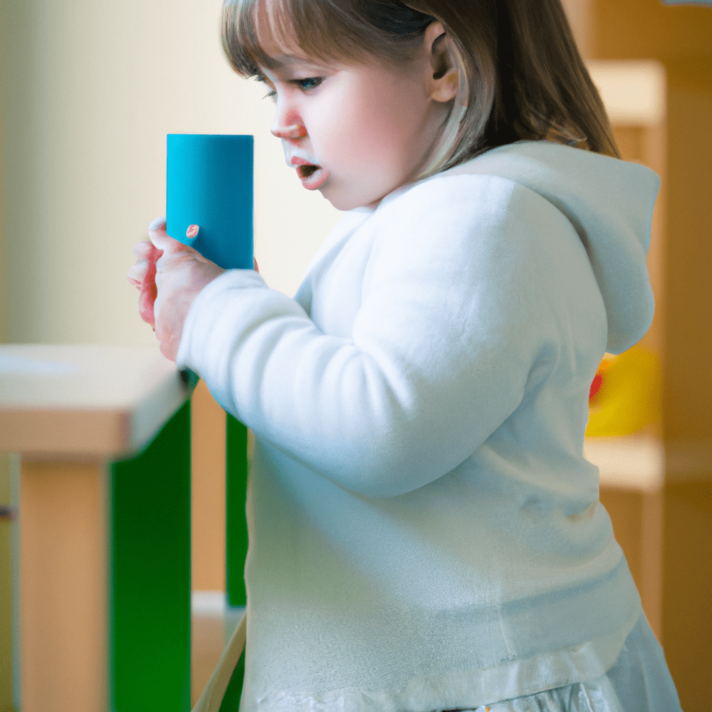 [Young child exploring a Montessori learning environment]. Sigma 85 mm f/1.4. No text.