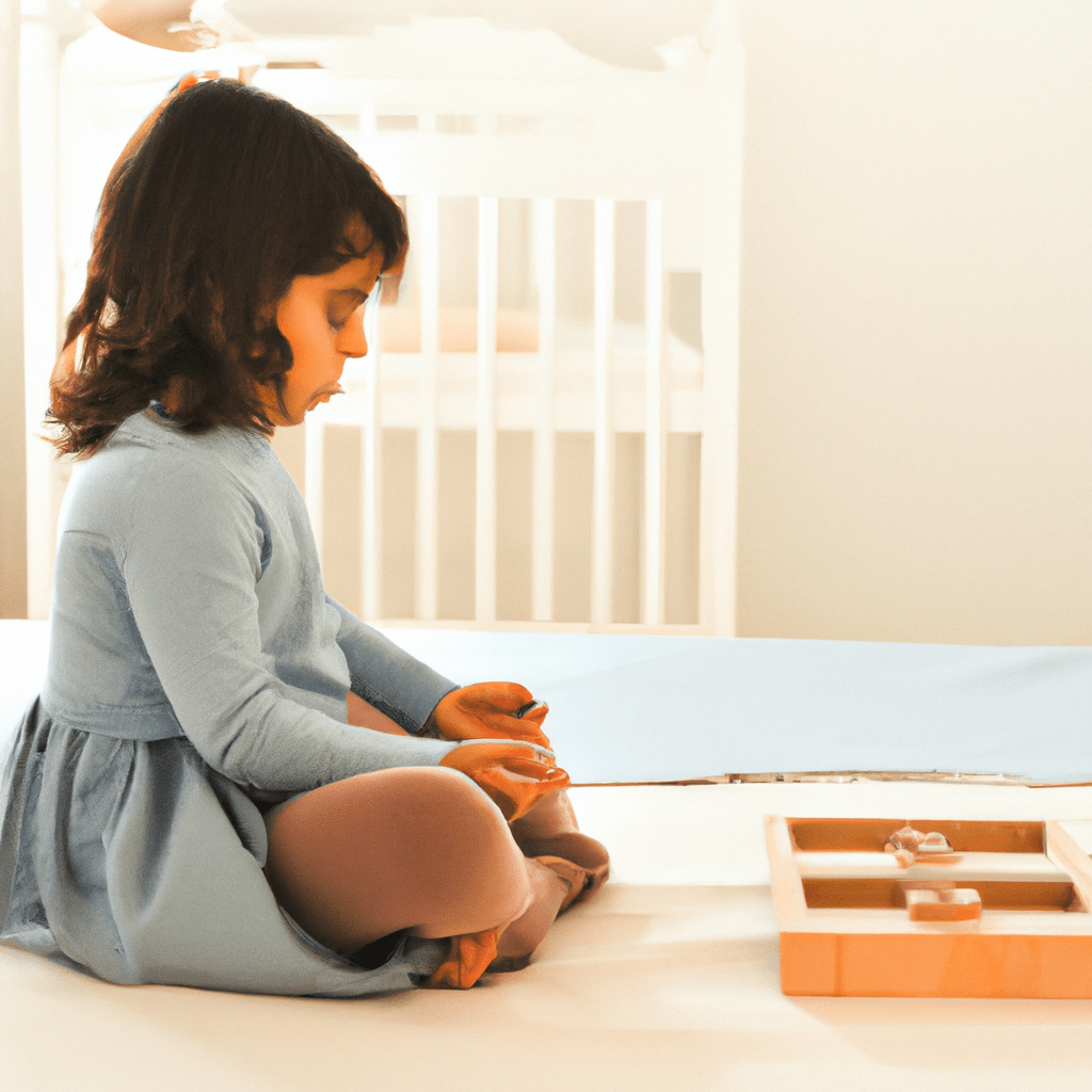 3 - [Child enjoying a peaceful moment of concentration in a Montessori-inspired bedroom]. Nikon 35mm f/1.8. No text.. Sigma 85 mm f/1.4. No text.