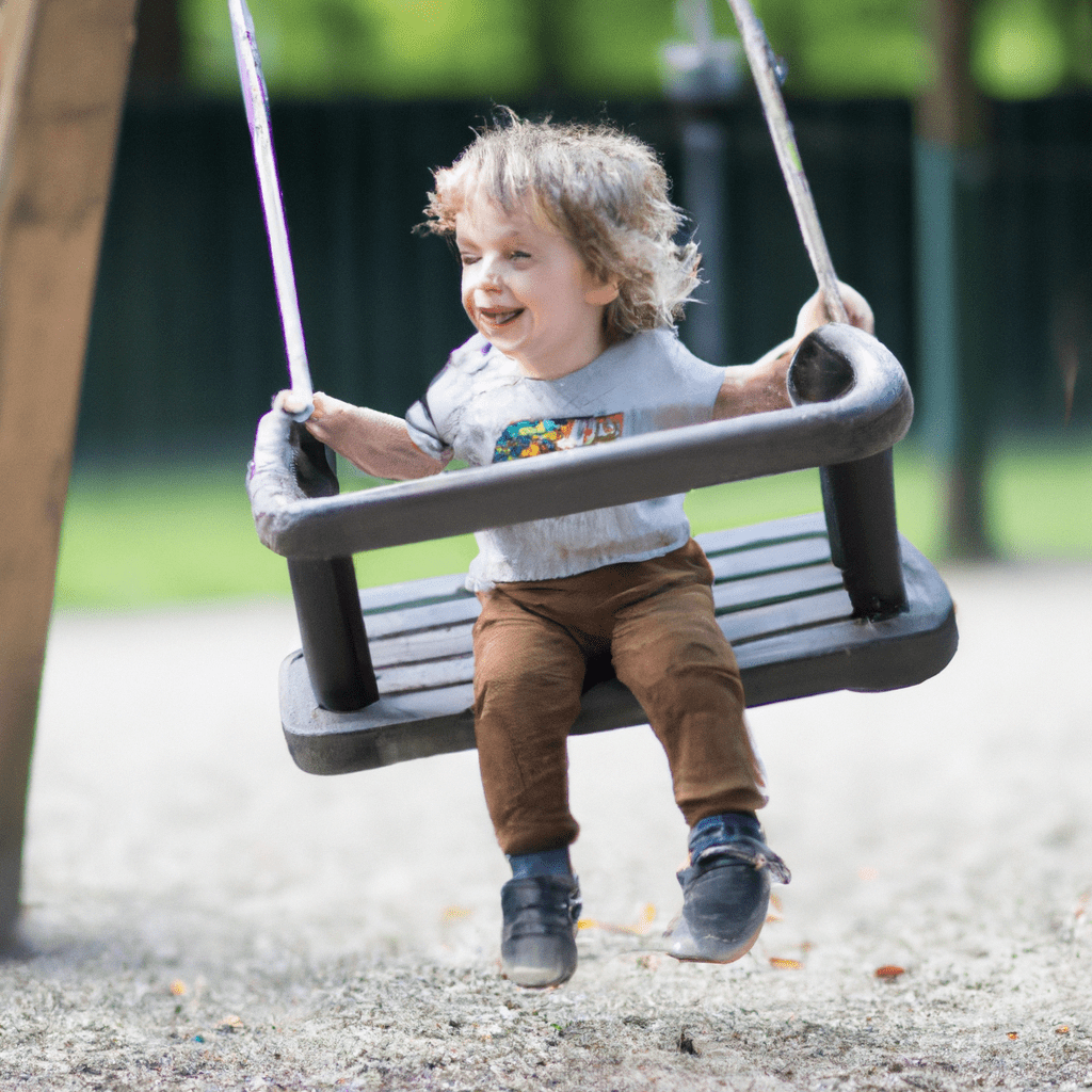 A child enjoying a fun and stimulating ride on a Montessori swing, developing their motor skills and balance. Sigma 85mm f/1.4. No text.. Sigma 85 mm f/1.4. No text.