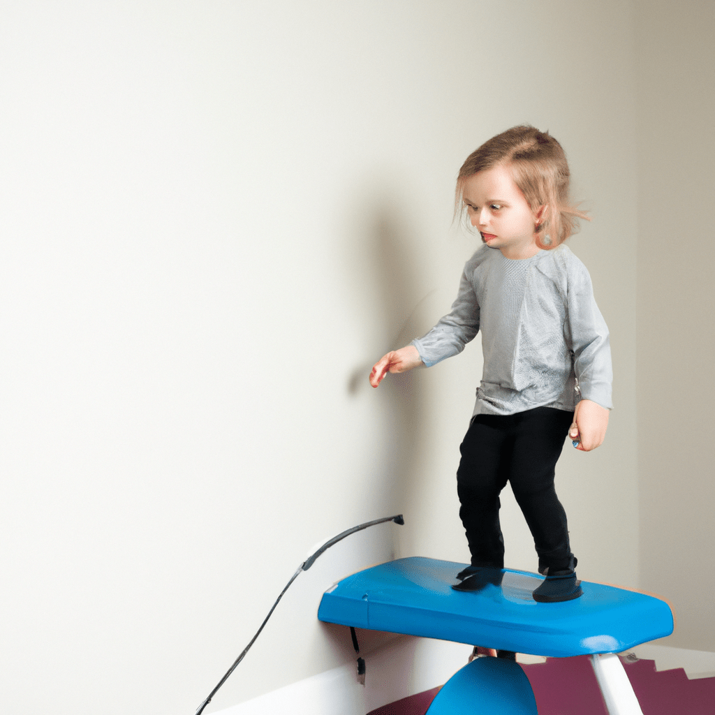 A child discovering their physical limits and improving spatial awareness while freely swinging on a Montessori balance board. Sigma 85mm f/1.4. No text.. Sigma 85 mm f/1.4. No text.