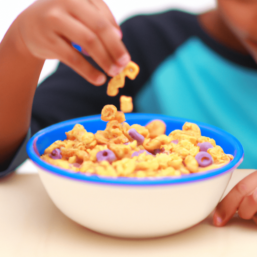 2 - A close-up photo of a child pouring a bowl of nutritious cereal, emphasizing the importance of making informed choices for children's breakfast. Sigma 50 mm f/1.8. No text. Sigma 85 mm f/1.4. No text.. Sigma 85 mm f/1.4. No text.