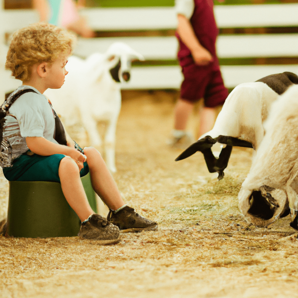 2 - [The photo captures children enjoying feeding and petting the animals at a children's farm. They are filled with excitement as they learn about different animals and how to care for them. Sigma 85mm f/1.4. No text.]. Sigma 85 mm f/1.4. No text.