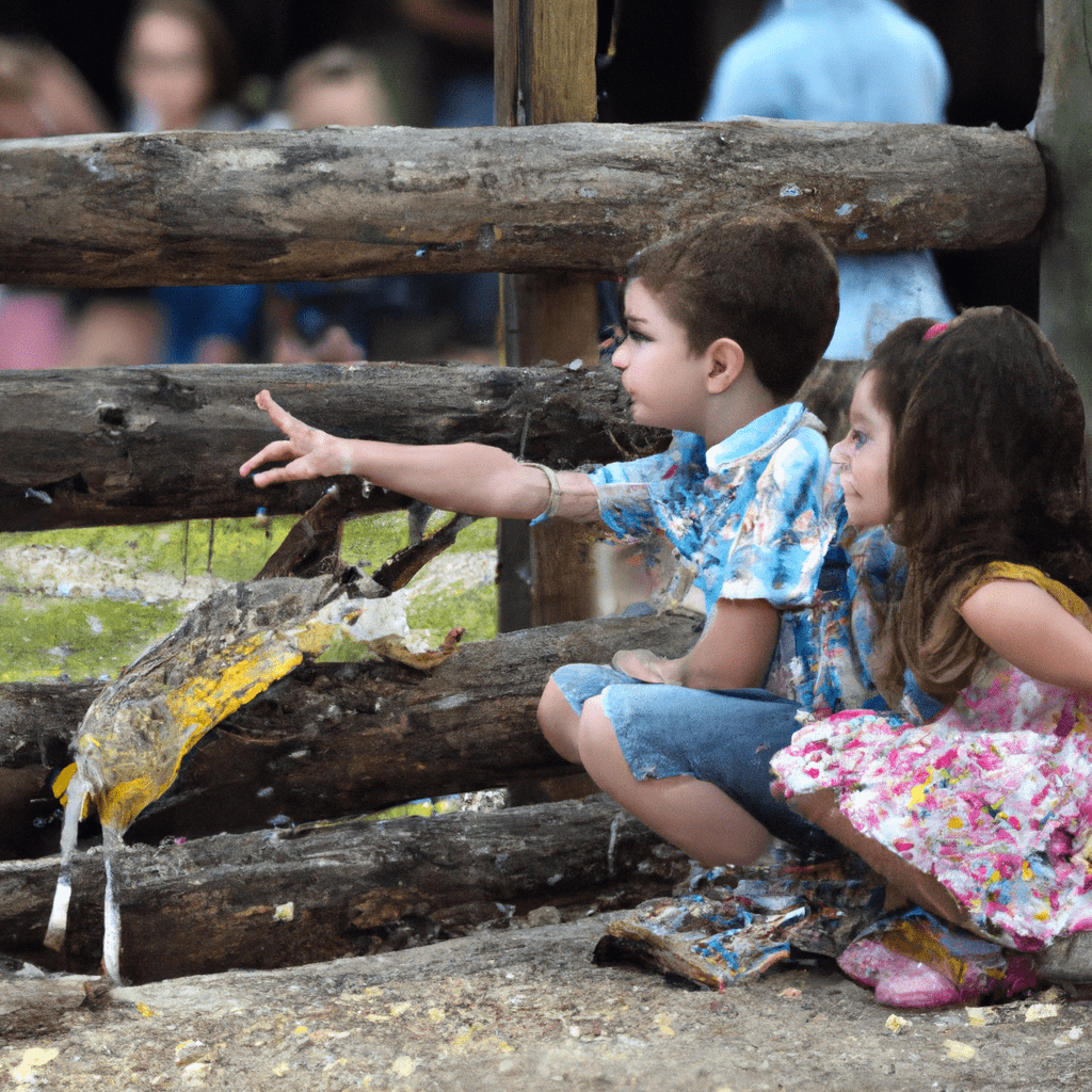 2 - [Children observing exotic animals during an interactive feeding session]. Nikon D750. No text.. Sigma 85 mm f/1.4. No text.
