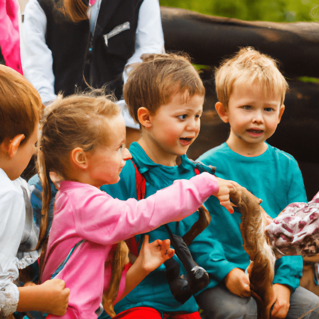 Children participating in an educational workshop at the zoo, learning about animals through interactive activities. Canon 70-200 mm f/2.8. No text. Sigma 85 mm f/1.4. No text.. Sigma 85 mm f/1.4. No text.