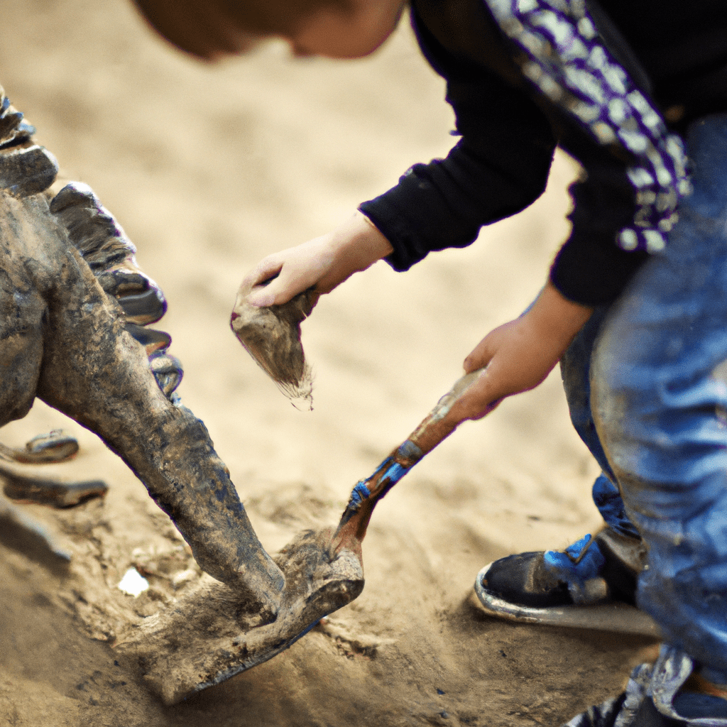 3 - [Unleash your inner paleontologist] A child carefully brushing away dirt from a dinosaur fossil at DinoPark Ostrava. Discovering the secrets of the past and fostering curiosity for young minds. Sigma 85 mm f/1.4. No text.. Sigma 85 mm f/1.4. No text.