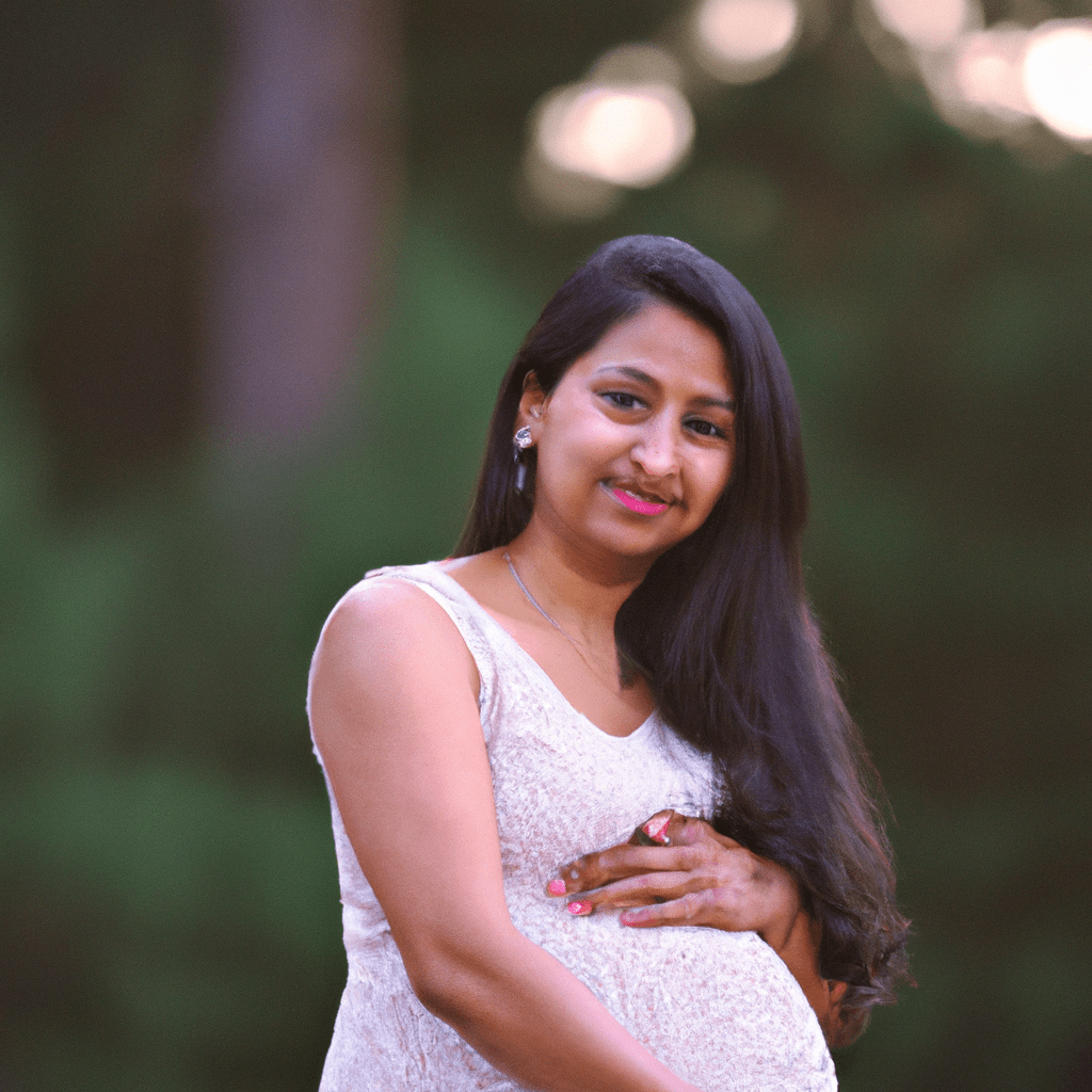 [ ] A mature mother-to-be embracing the journey of pregnancy at 39, radiating joy and serenity amidst the unique challenges and rewards of late motherhood.. Sigma 85 mm f/1.4. No text.