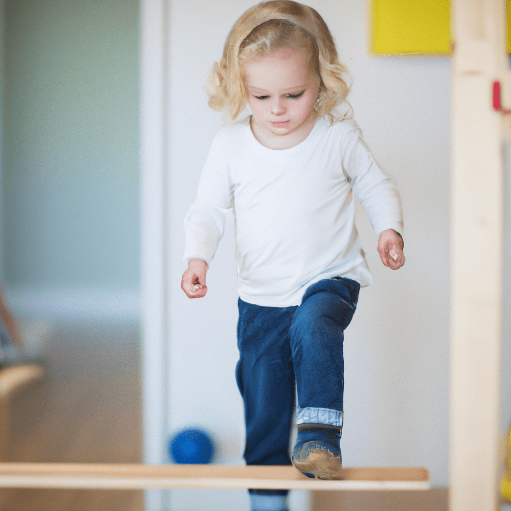 Photo description: A child carefully walks along a narrow balance beam, representing the importance of maintaining balance in Montessori education. The photo captures the child's determination and focus as they navigate the challenging task. Sigma 85 mm f/1.4. No text.. Sigma 85 mm f/1.4. No text.