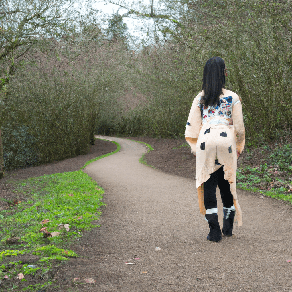 2 - A photo of a mother enjoying a peaceful walk in the park, highlighting the importance of self-care and physical activity in preventing postpartum depression. Nikon D750, 50mm f/1.8 lens. No text.. Sigma 85 mm f/1.4. No text.