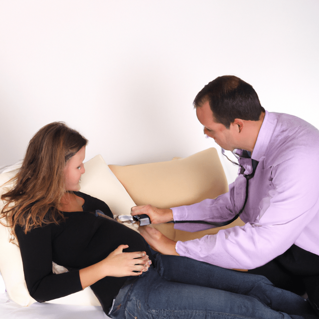 5 - A pregnant woman having a routine check-up with her doctor, ensuring the health and well-being of both herself and her baby. Sigma 85 mm f/1.4. No text.. Sigma 85 mm f/1.4. No text.