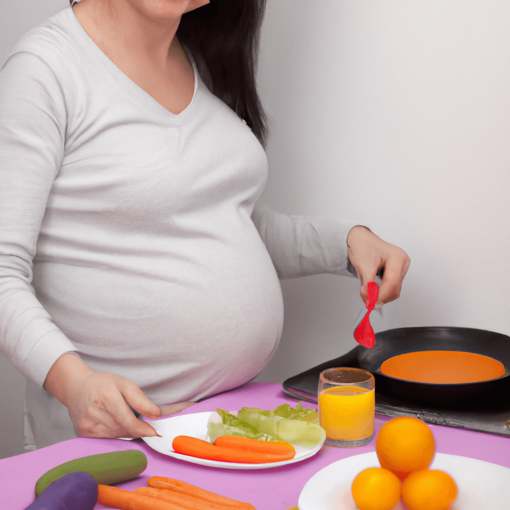2 - [An image of a happy pregnant woman preparing a colorful and nutritious meal]. Canon EF 50mm f/1.8. No text.. Sigma 85 mm f/1.4. No text.
