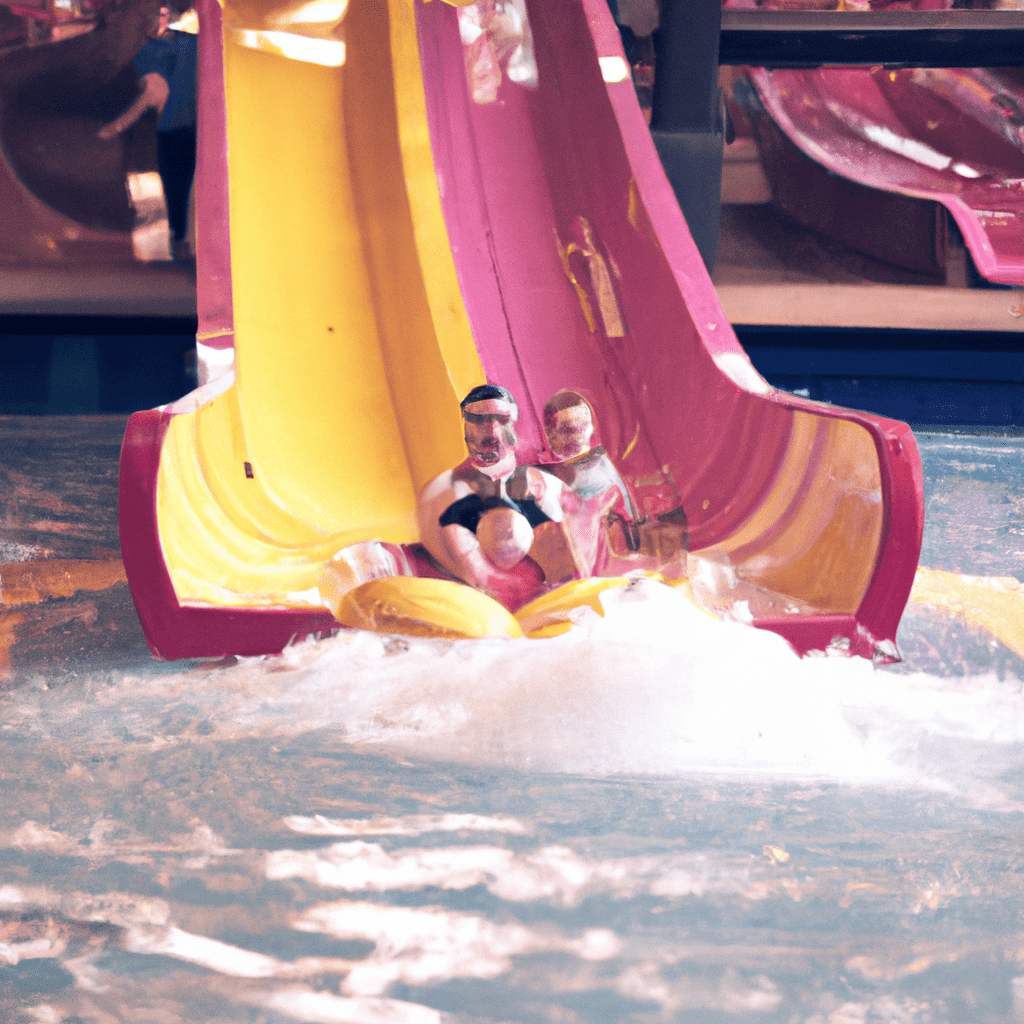 2 - [Neomezená zábava pro děti a dospělé] A joyous family sliding down a thrilling water slide at Aquapalace Prague. Memories of laughter and adrenaline to last a lifetime.. Sigma 85 mm f/1.4. No text.