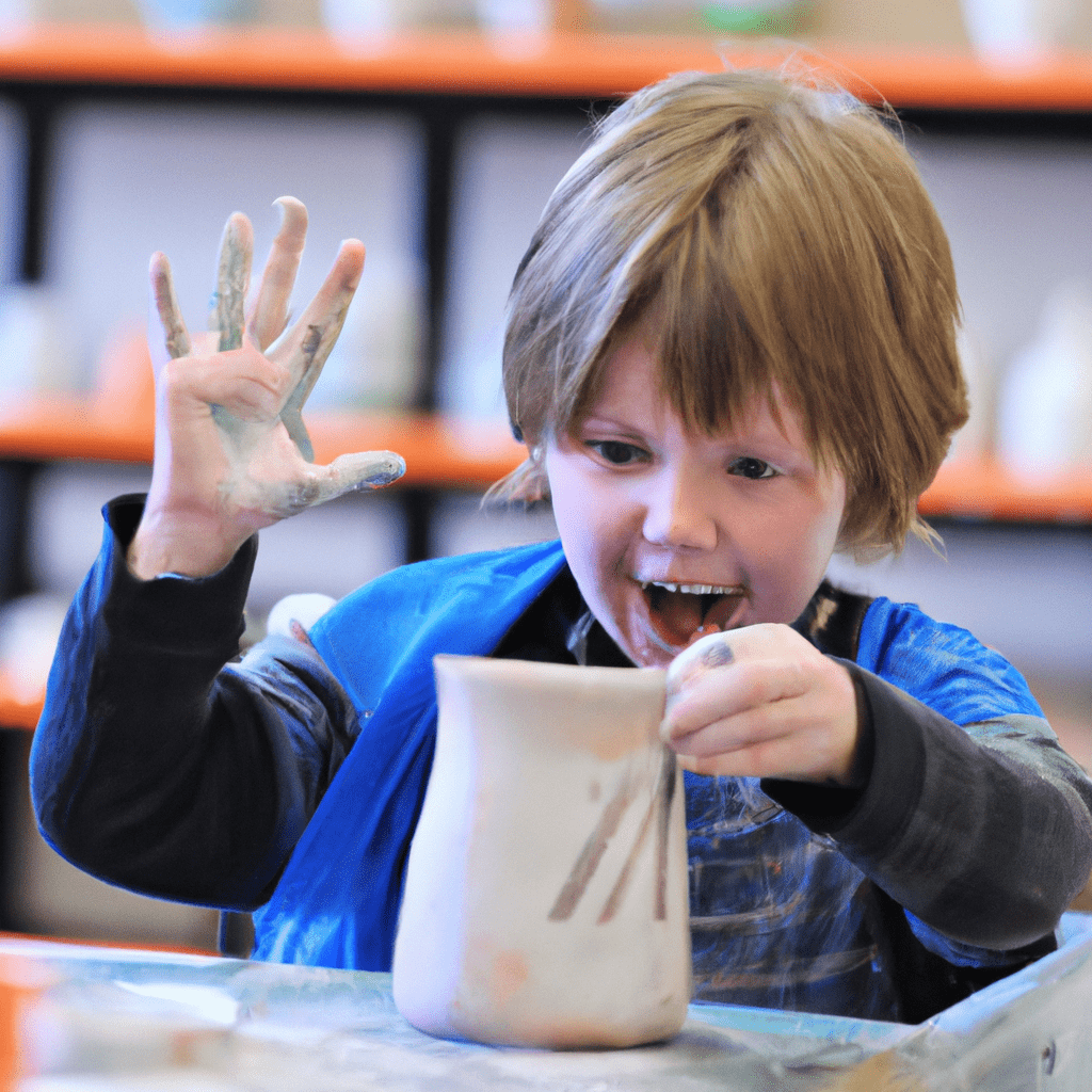 2 - [Creating Ceramic Masterpieces: Children exploring their creativity and learning pottery techniques at a fun and interactive workshop with professional ceramics artist. Capturing moments of joy and accomplishment.] Sigma 85 mm f/1.4. No text.. Sigma 85 mm f/1.4. No text.