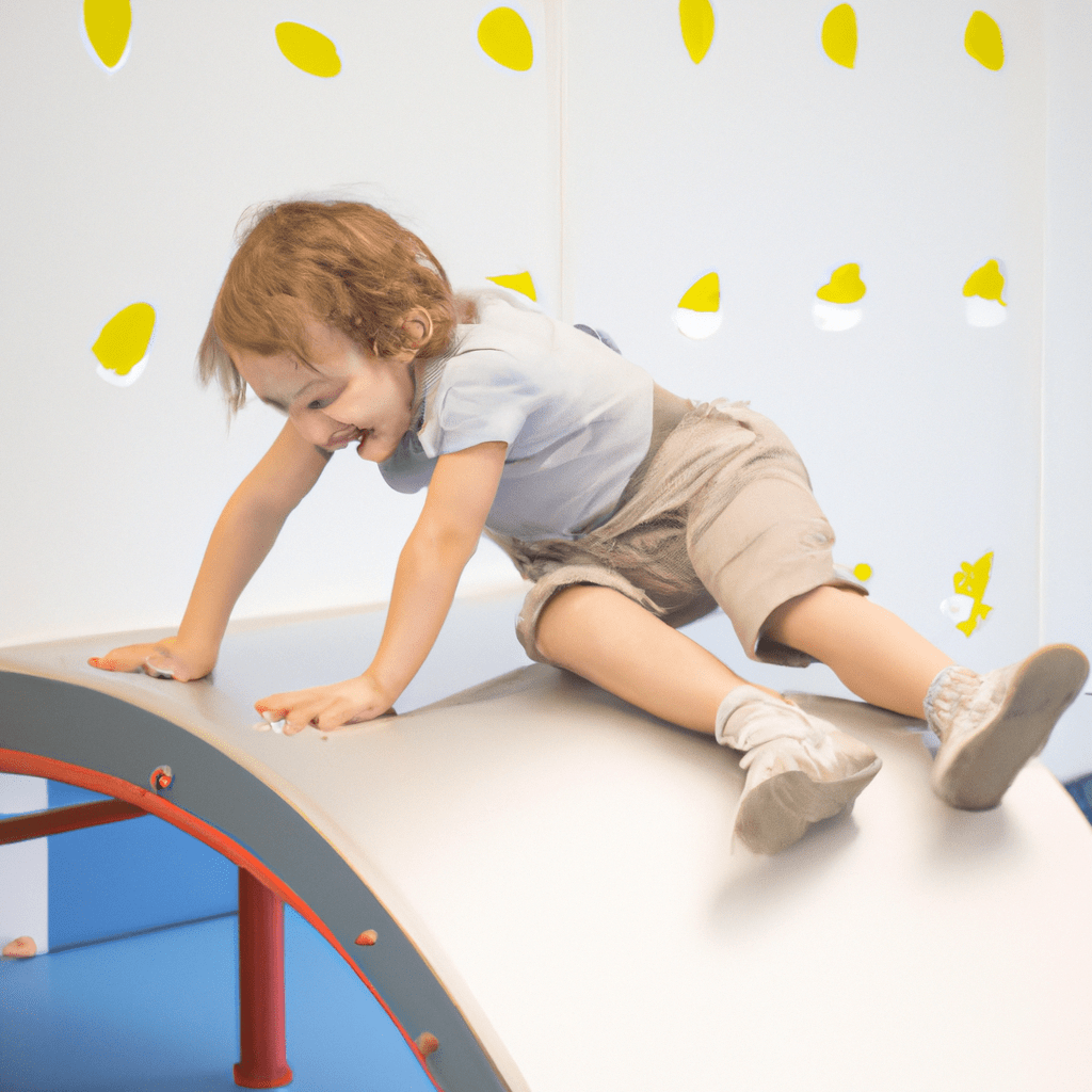A photo of a child climbing on a Montessori gross motor materials with joy and determination. Canon EOS 70D. Sigma 85 mm f/1.4. No text.. Sigma 85 mm f/1.4. No text.