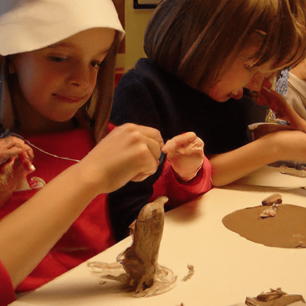 3 - [Photo: Children molding clay into different shapes and figures] 