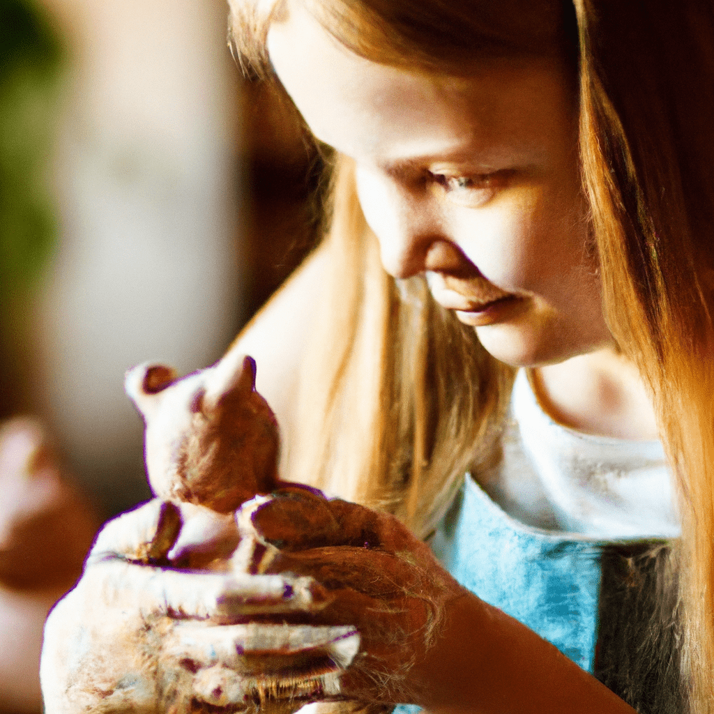 [TITLE Smith family enjoying a fun clay modeling session] Discover the joys of clay modeling with your kids! Learn techniques, choose quality clay, add unique touches, and even learn how to dry and showcase your masterpieces. Create lasting memories and stunning artworks together!. Sigma 85 mm f/1.4. No text.