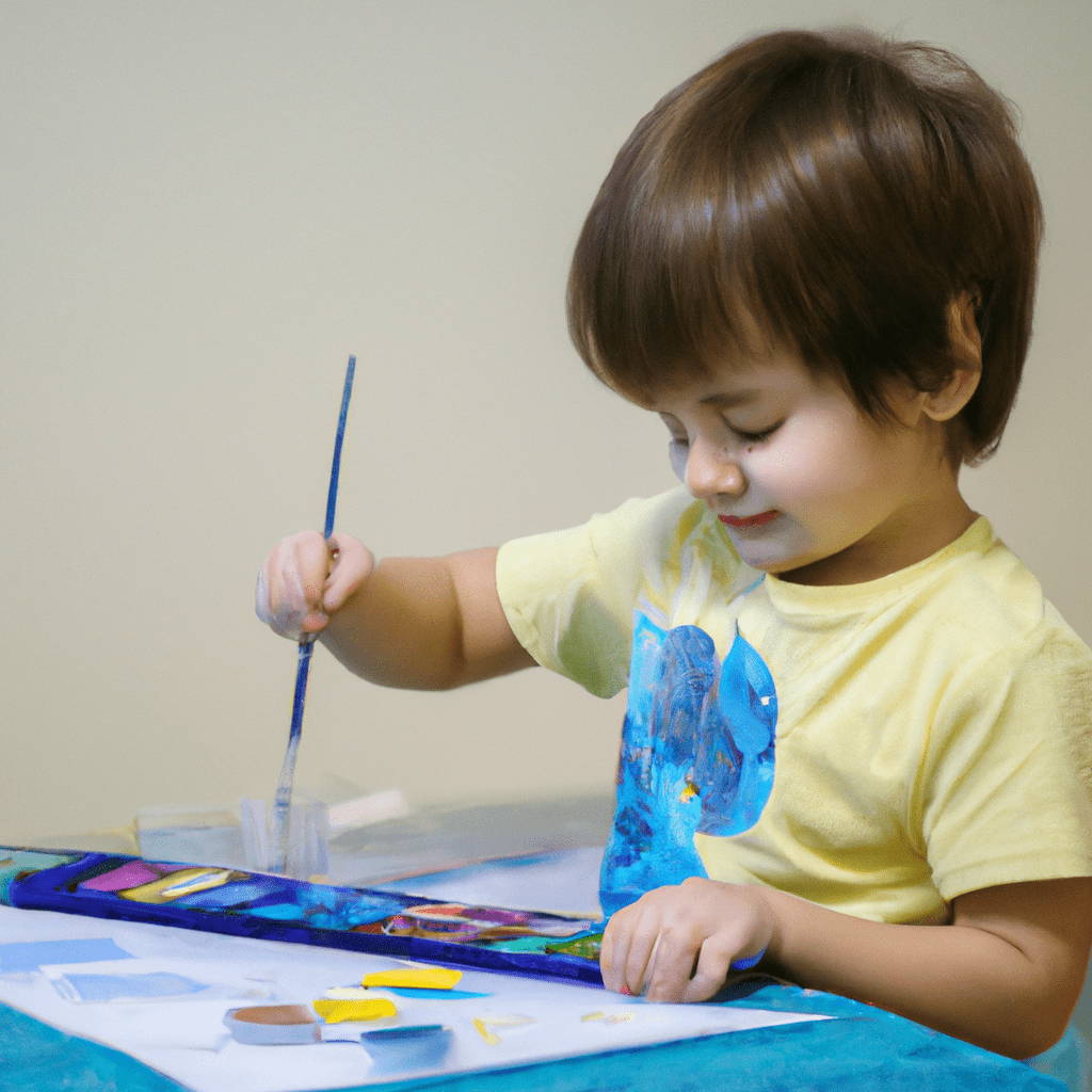 A creative child painting a colorful world of imagination. Canon 35 mm f/1.4. No text.. Sigma 85 mm f/1.4. No text.
