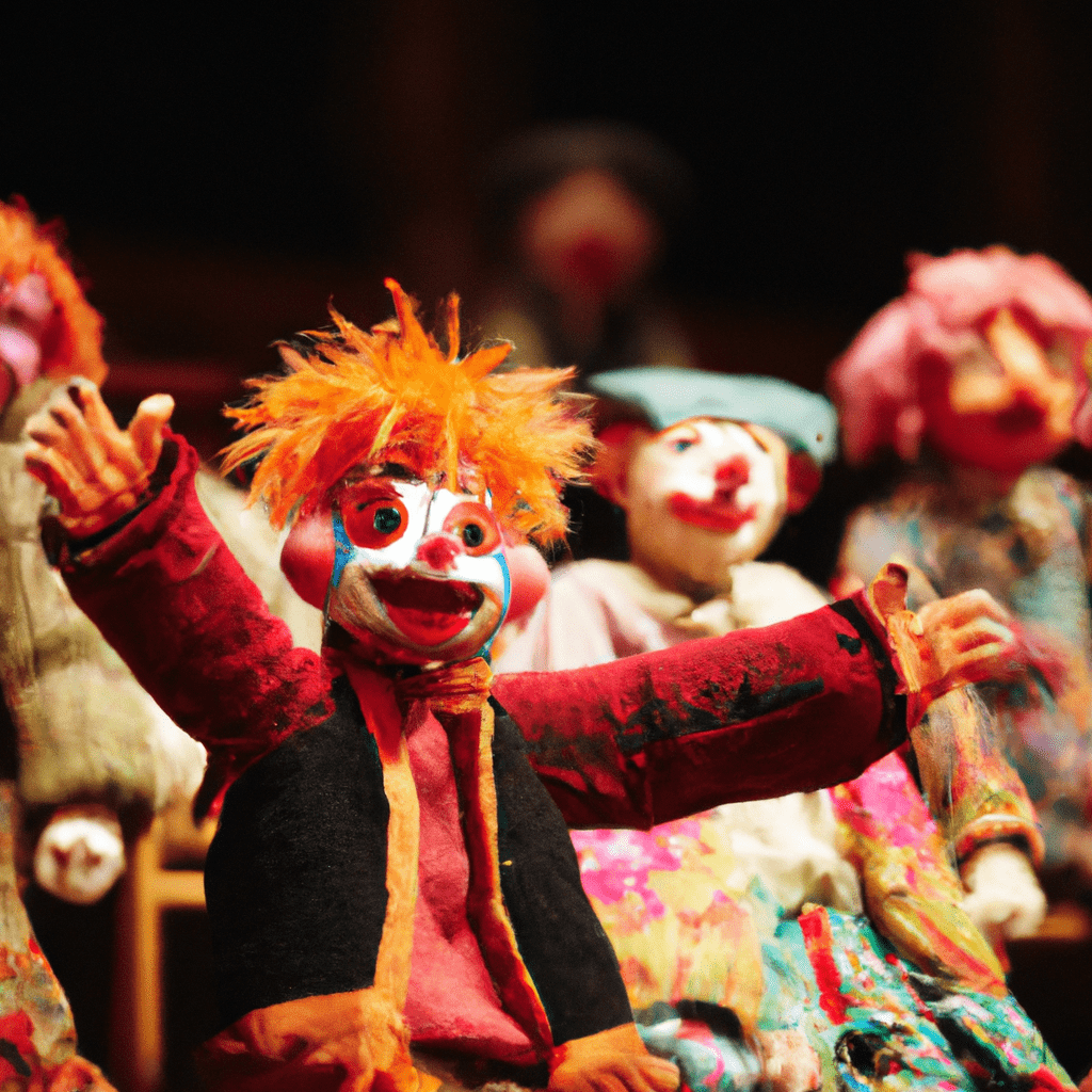 4 - A photo of a lively performance at the Spejbl and Hurvínek Theater in Prague. The colorful puppets and enthusiastic audience capture the essence of this unique cultural experience.. Sigma 85 mm f/1.4. No text.
