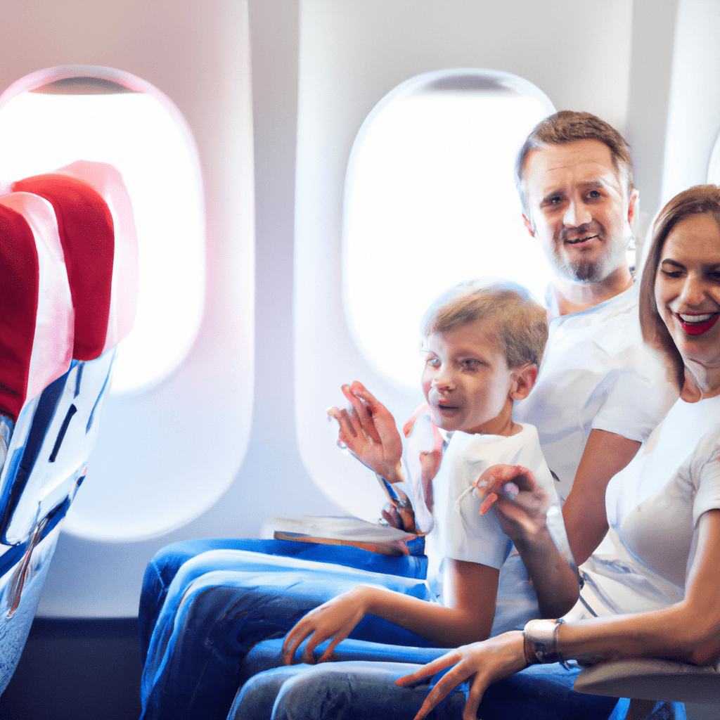 [Family enjoying a stress-free flight adventure with kids]. Sigma 85 mm f/1.4. No text.
