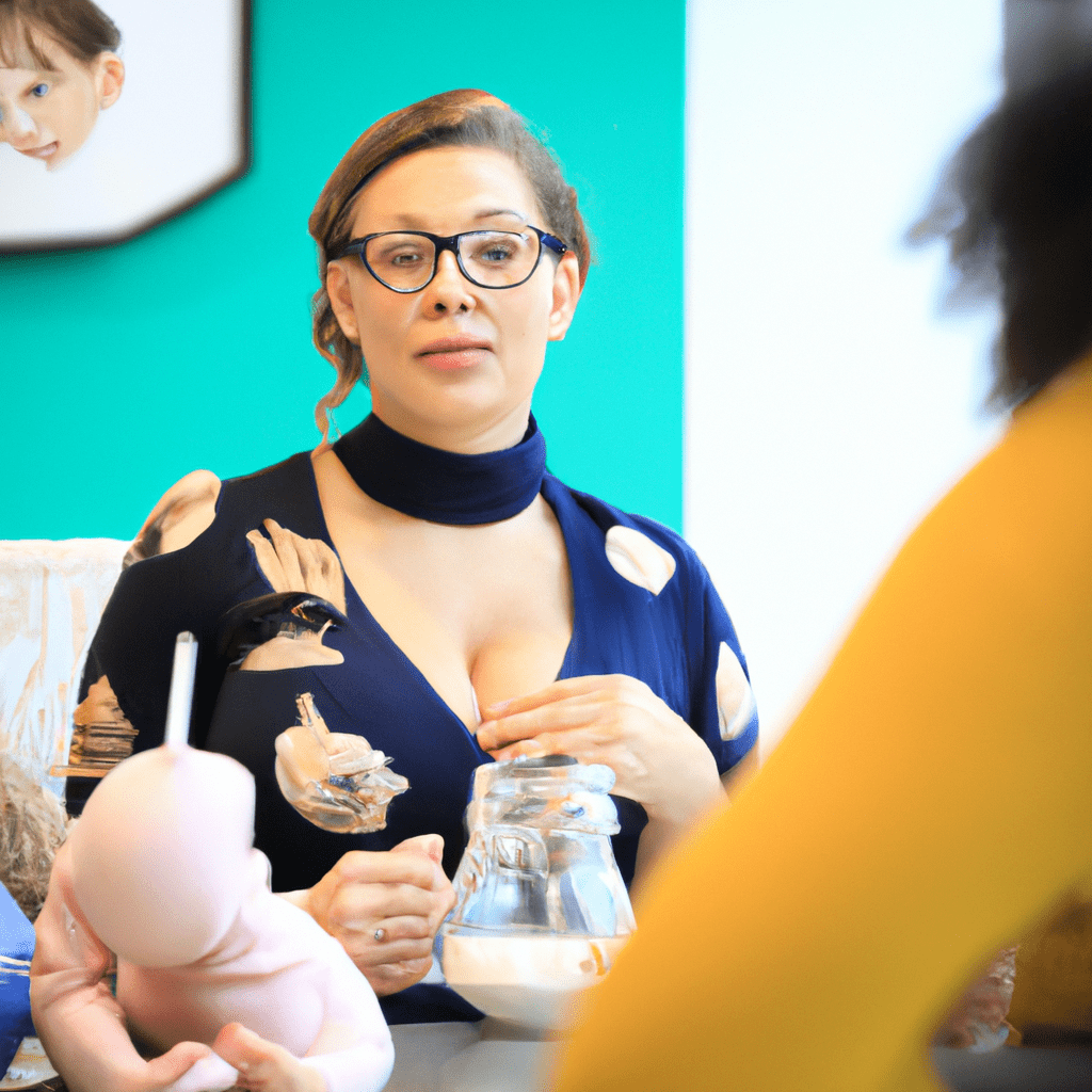 2 - A photo of a working mother discussing her breastfeeding needs with her employer and colleagues, emphasizing the importance of communication and support in balancing work and breastfeeding. Canon 50 mm f/1.8. No text.. Sigma 85 mm f/1.4. No text.