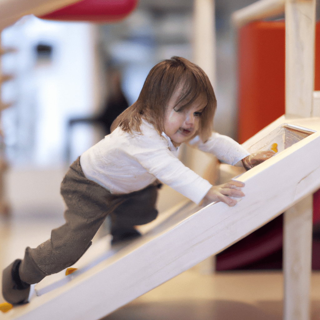 4 - [A child happily playing on a Montessori climber, ensuring their safety while exploring and developing their skills.] Sigma 85 mm f/1.4. No text.. Sigma 85 mm f/1.4. No text.