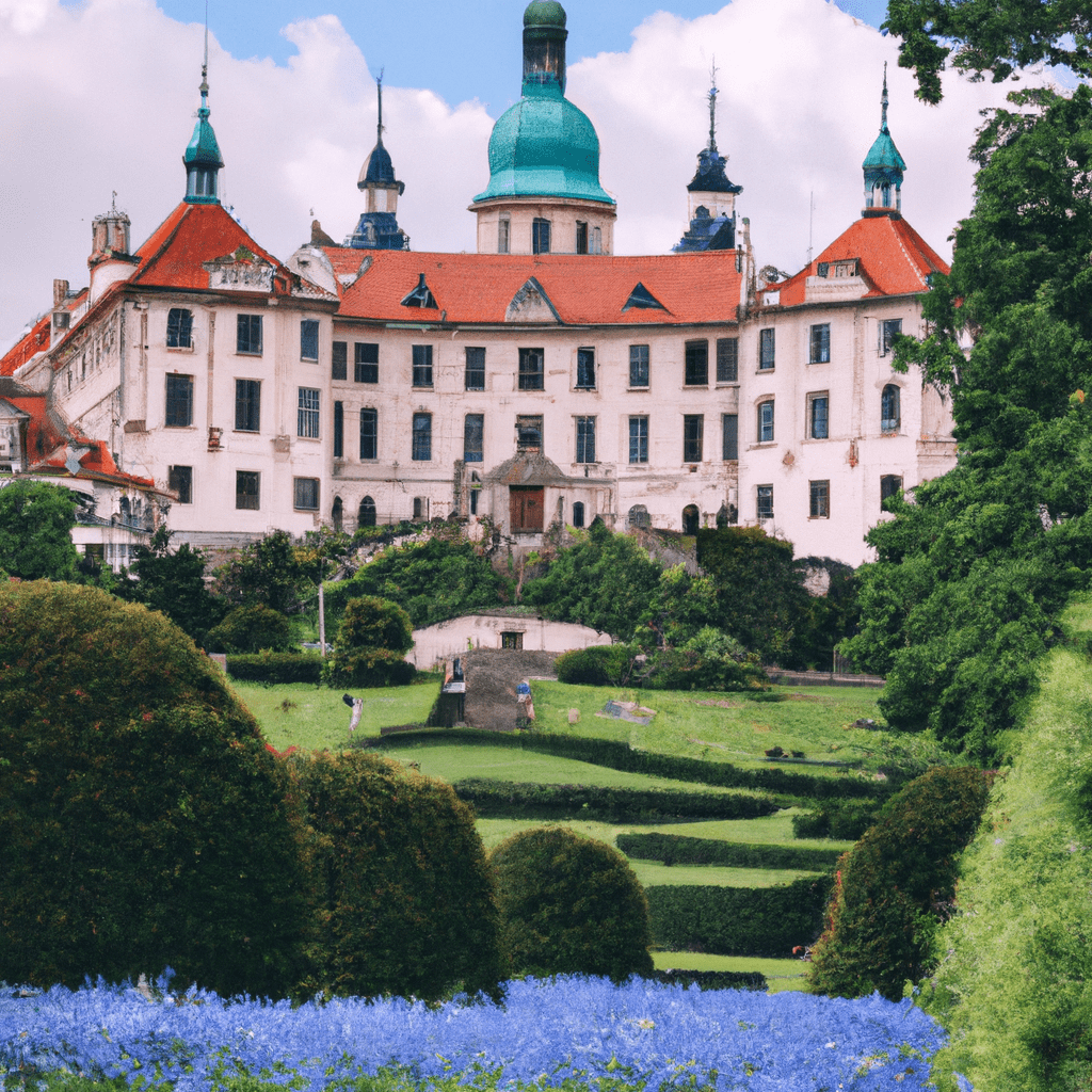 [H3]Discover the Enchanting Castle Gardens[/H3] The captivating beauty of the Czech Republic's famed castles provides a setting for unforgettable family adventures. Explore the royal gardens, ancient corridors, and breathtaking views that await you at these extraordinary landmarks.. Sigma 85 mm f/1.4. No text.
