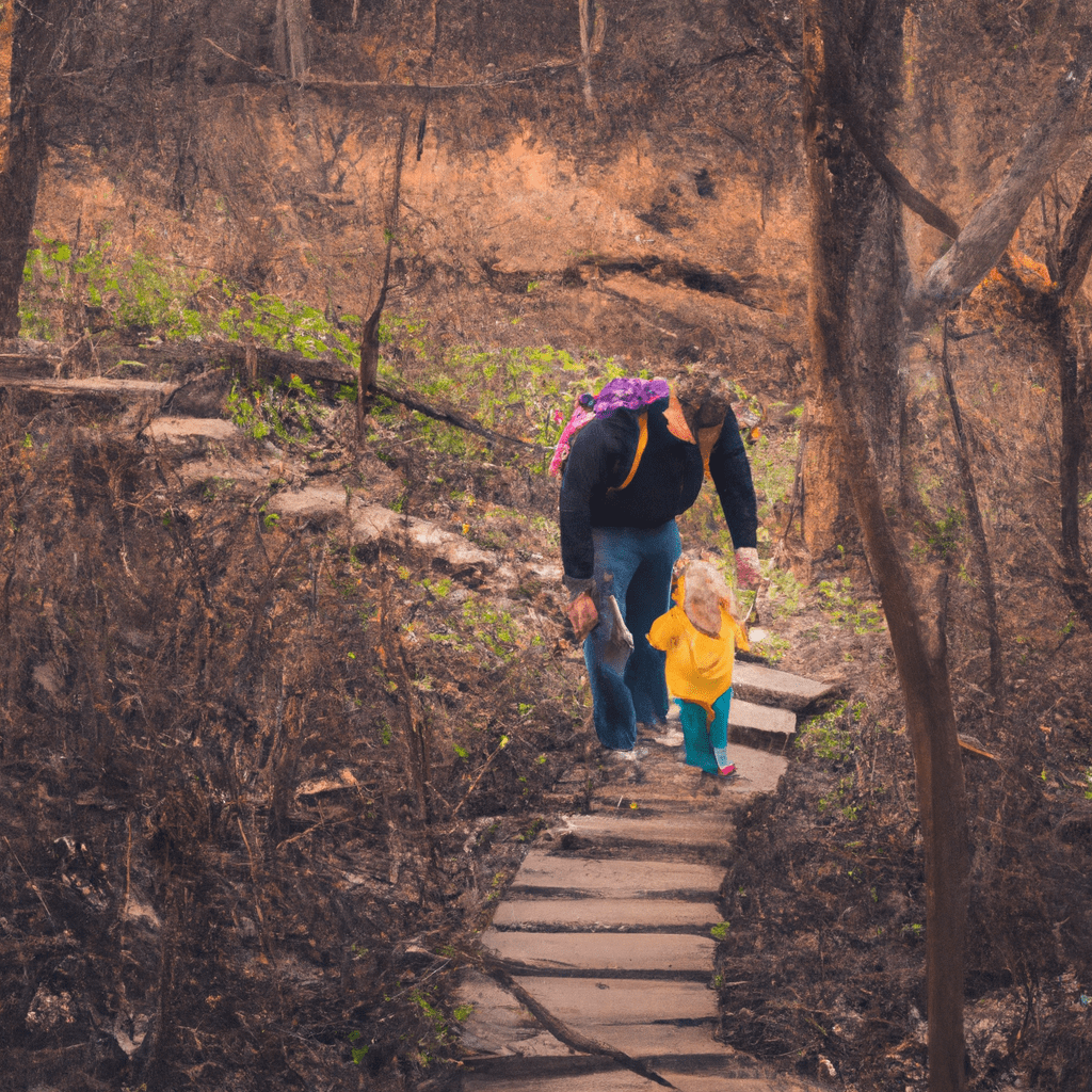 3 - [Parent and child exploring a nature trail together.]. Nikon 35 mm f/1.8. No text.. Sigma 85 mm f/1.4. No text.