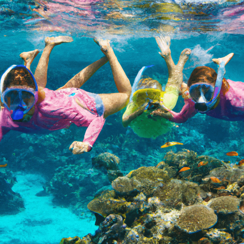 2 - [Photo: A family snorkeling together and exploring the vibrant underwater world on the Maldives]. Sony 24 mm f/2.8. No text.. Sigma 85 mm f/1.4. No text.