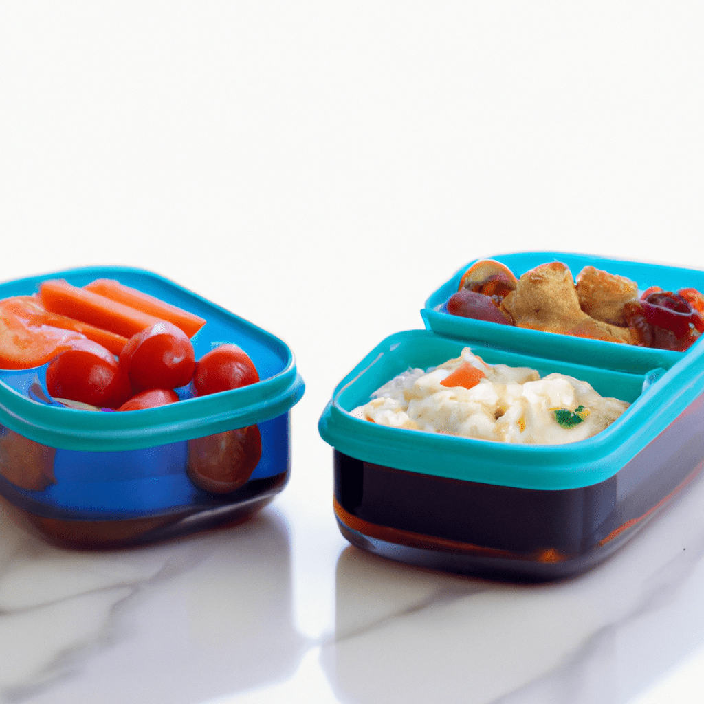 A fresh and healthy lunchbox packed in glass containers, maintaining the food's flavor and quality for happy and nourished kids on-the-go.. Sigma 85 mm f/1.4. No text.